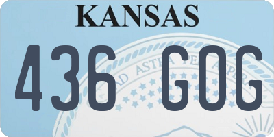 KS license plate 436GOG