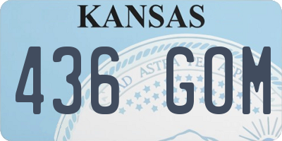 KS license plate 436GOM