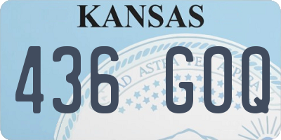 KS license plate 436GOQ