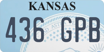 KS license plate 436GPB