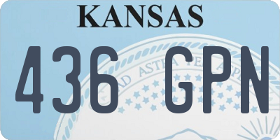 KS license plate 436GPN