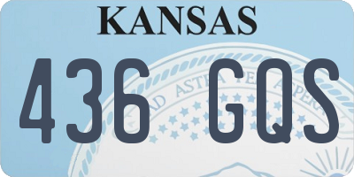 KS license plate 436GQS