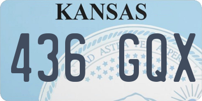 KS license plate 436GQX