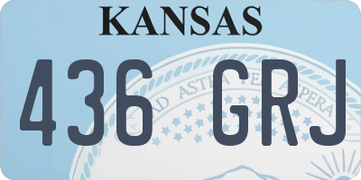 KS license plate 436GRJ