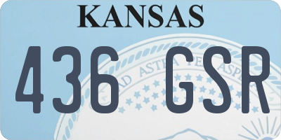 KS license plate 436GSR