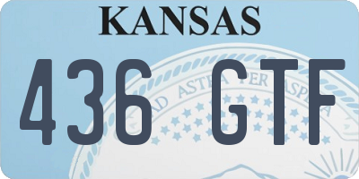 KS license plate 436GTF