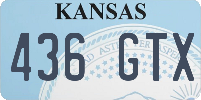 KS license plate 436GTX
