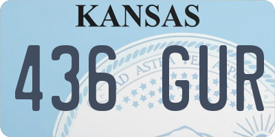 KS license plate 436GUR