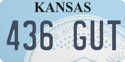 KS license plate 436GUT