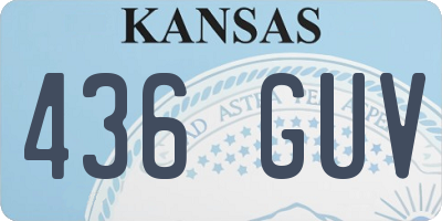 KS license plate 436GUV