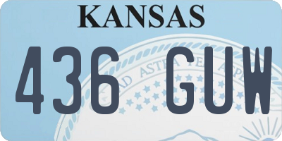 KS license plate 436GUW