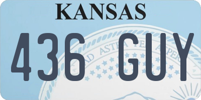 KS license plate 436GUY
