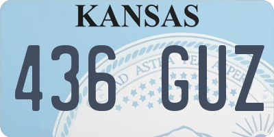 KS license plate 436GUZ