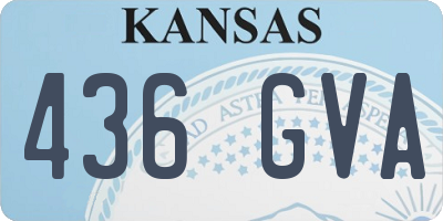 KS license plate 436GVA