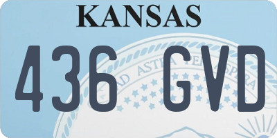 KS license plate 436GVD