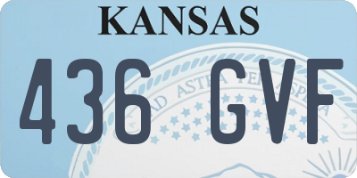 KS license plate 436GVF