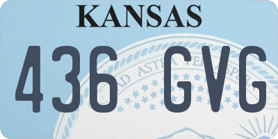 KS license plate 436GVG