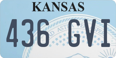KS license plate 436GVI