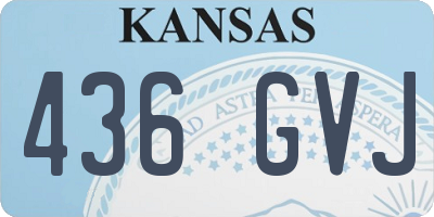 KS license plate 436GVJ