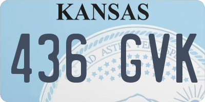 KS license plate 436GVK