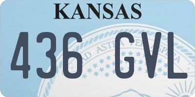 KS license plate 436GVL