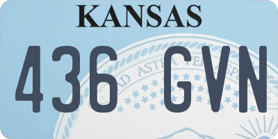KS license plate 436GVN