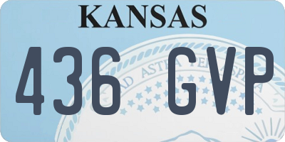 KS license plate 436GVP
