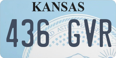 KS license plate 436GVR