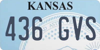 KS license plate 436GVS
