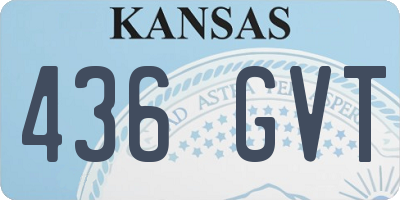 KS license plate 436GVT