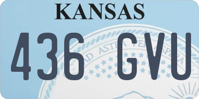 KS license plate 436GVU