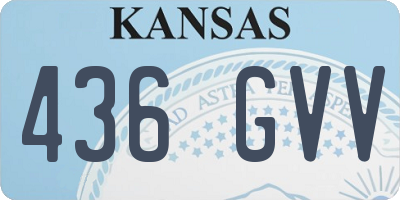 KS license plate 436GVV