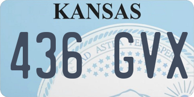 KS license plate 436GVX