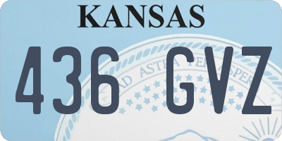 KS license plate 436GVZ