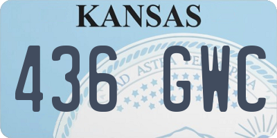 KS license plate 436GWC