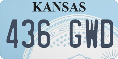 KS license plate 436GWD