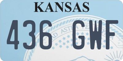 KS license plate 436GWF