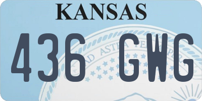 KS license plate 436GWG