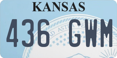 KS license plate 436GWM