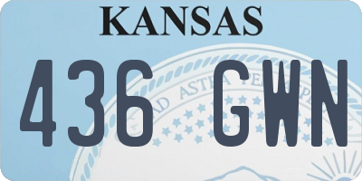 KS license plate 436GWN
