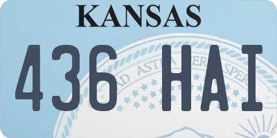 KS license plate 436HAI
