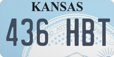 KS license plate 436HBT