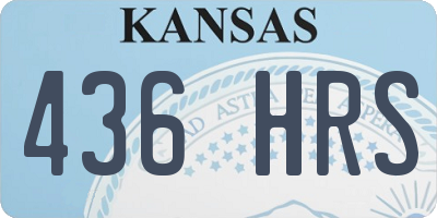 KS license plate 436HRS