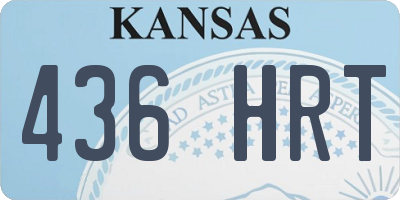 KS license plate 436HRT