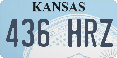 KS license plate 436HRZ