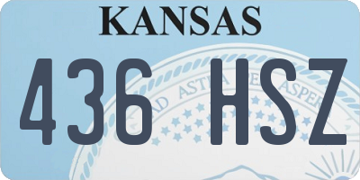KS license plate 436HSZ