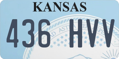 KS license plate 436HVV