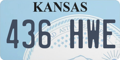KS license plate 436HWE