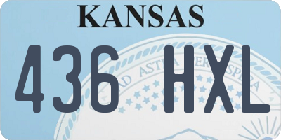 KS license plate 436HXL