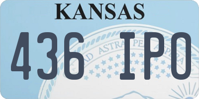 KS license plate 436IPO